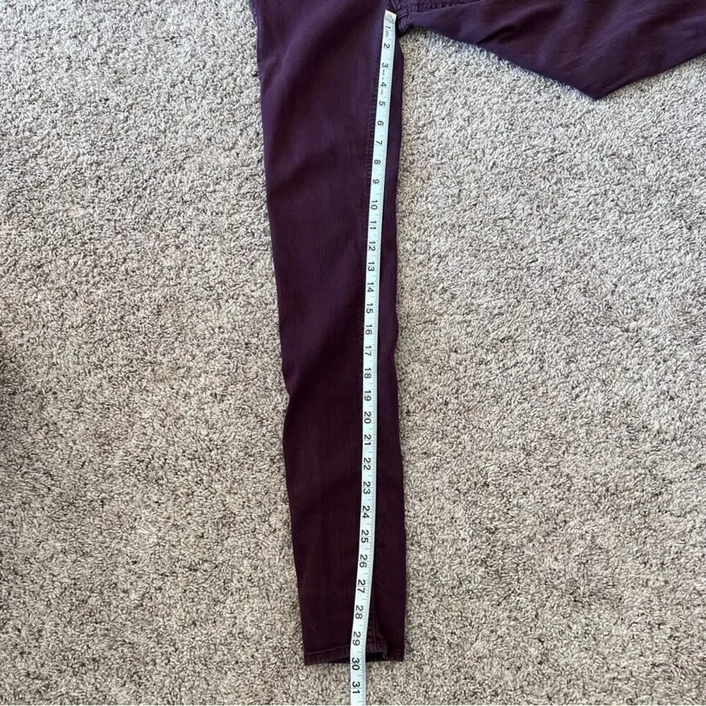 Rag & Bone The Skinny Jean Distressed Wine Zipper Fly Cotton Blend Low‎ Rise